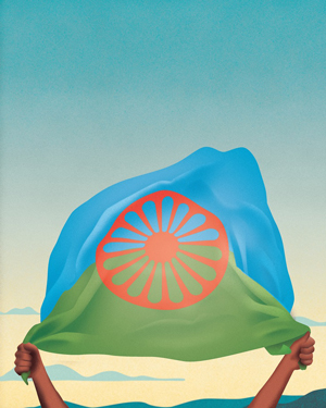 Ilustracin bandera del pueblo gitano