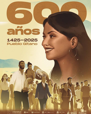 Ilustracion cartel 600 aniversario pueblo gitano en Espaa